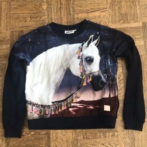Molo  Kids Horse Print Cotton Sweatshirt